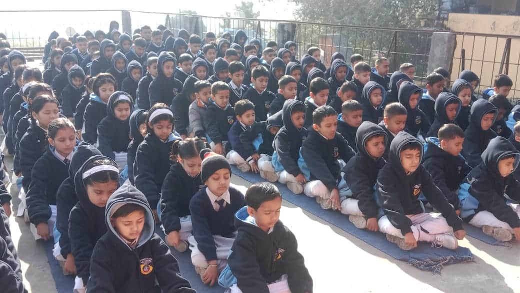 नवरात्र के विषय में जानकारी हासिल करते डीएवीएन पब्लिक स्कूल के बच्चे। संवाद