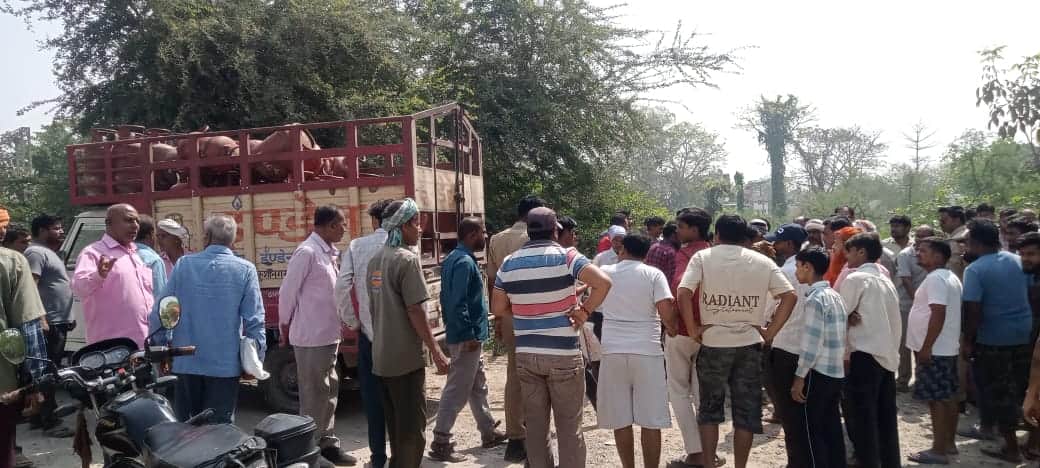 सेवरही में गैस लेने के लिए लगी भीड़।स्रोत-सोशल मीडिया