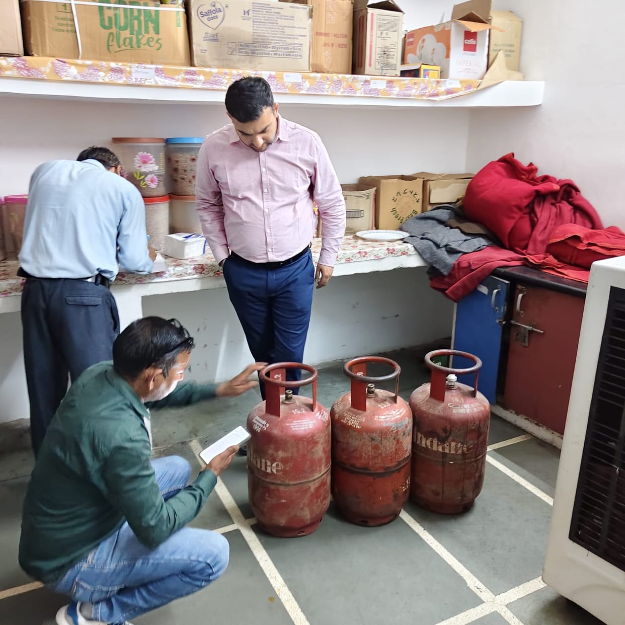 Eight domestic and 49 commercial gas cylinders seized from across the district