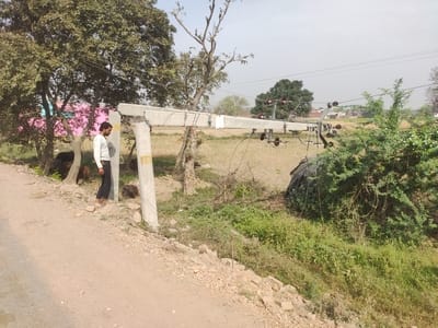 Four poles were broken due to collision with an unknown vehicle, electricity was cut off in 11 villages.