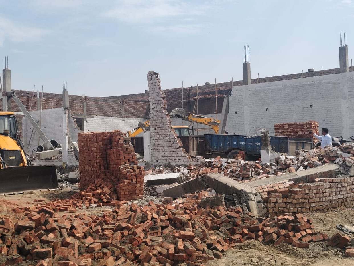 DTP demolished five illegal colonies and four constructions