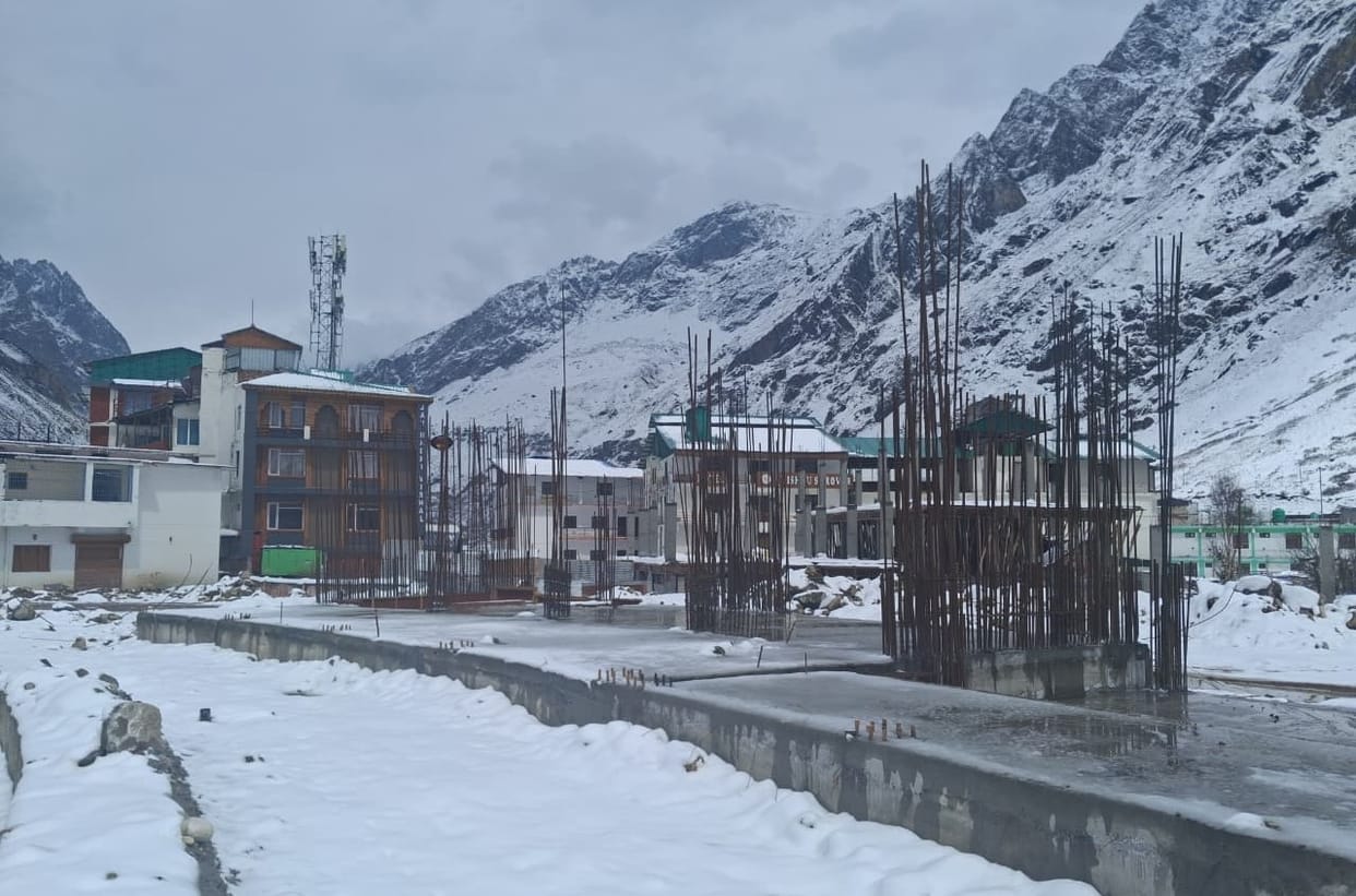 Snowfall has affected the work on the master plan in Badrinath.