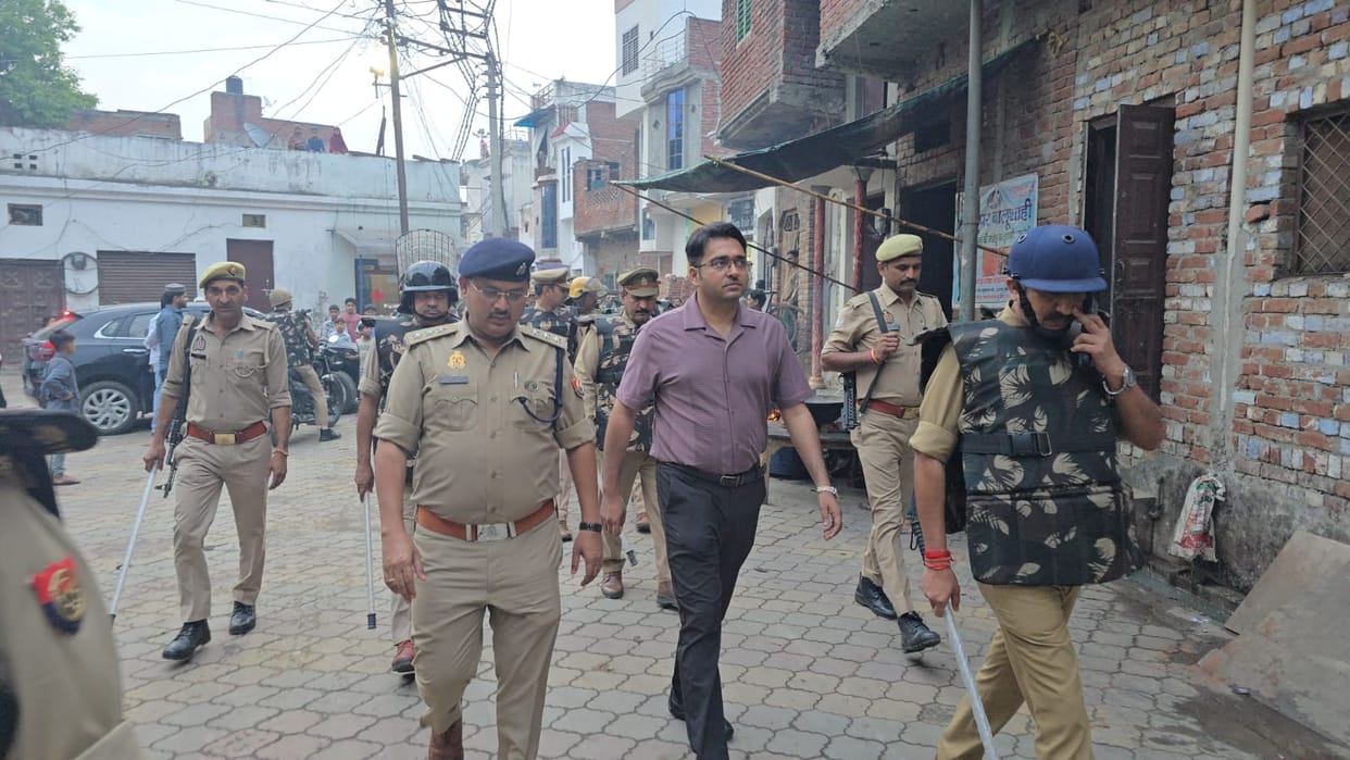 Police patrolling sensitive areas on foot, issuing stern warning to rioters
