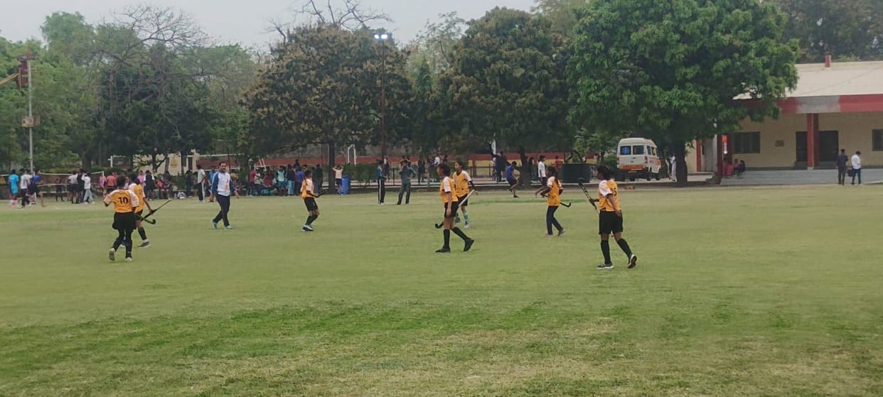 The Gandhi Stadium team won the Kabaddi match by 11 points.