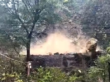 Homes are being evacuated due to landslides, rocks and debris in the Inner Arena.