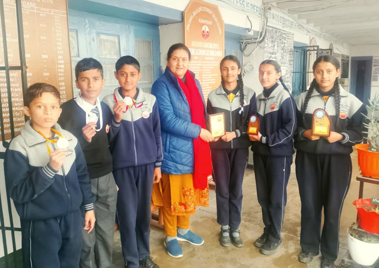 Akshita and Pradhika won the painting competition and Gaurav and Pawani won the slogan writing competition
