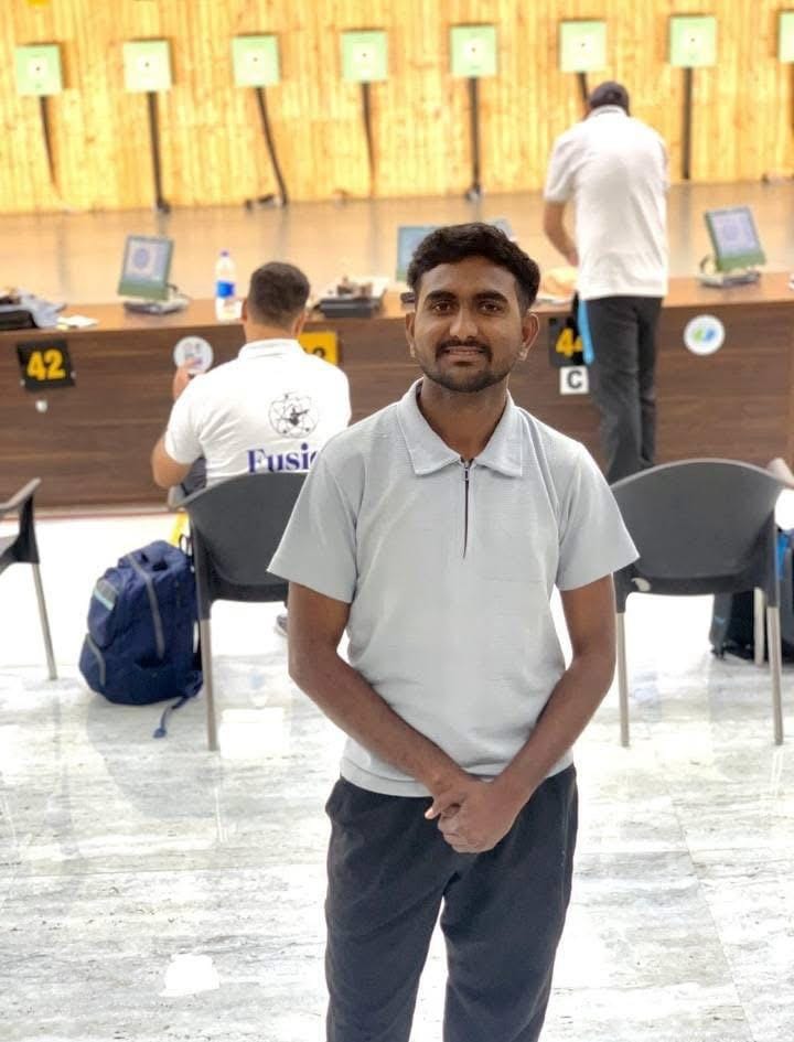 maksood won gold in shooting