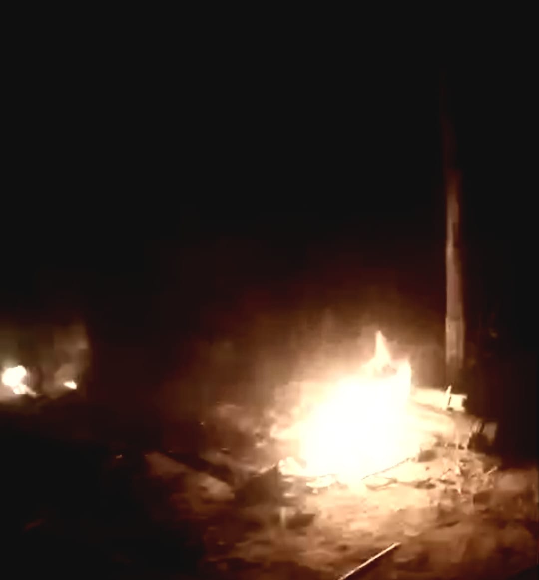 50 plastic pipes placed on a tubewell in Kakori burnt