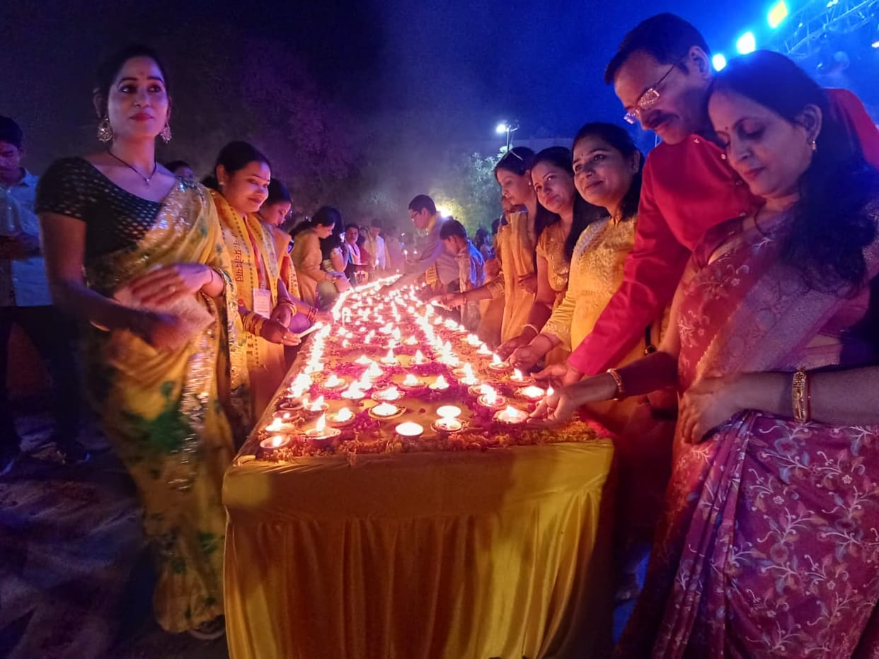 The Indian New Year begins with the lighting of lamps