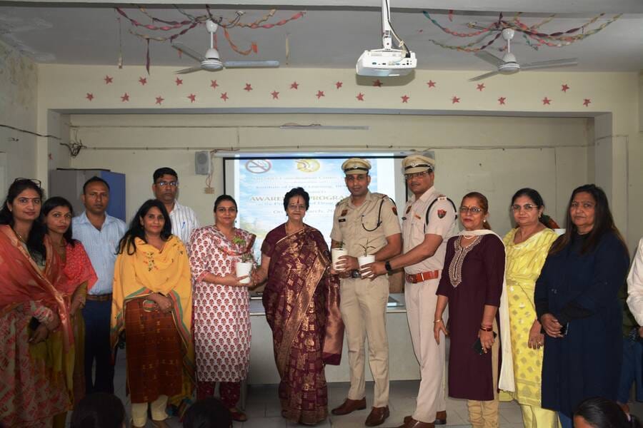 Female students sensitized against drug abuse.