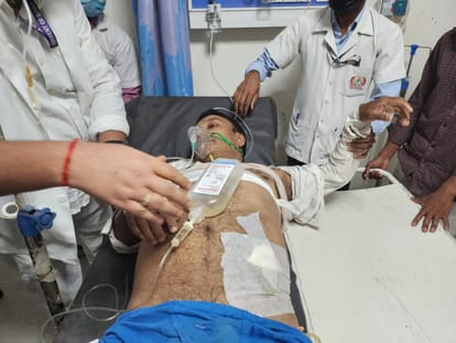 लूट कांड मे घायल का फोटो