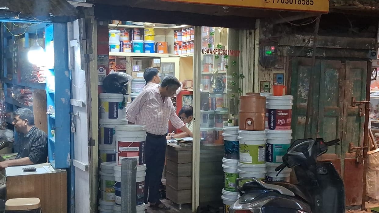 The team detected GST evasion of Rs 30 lakh.
