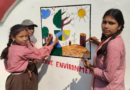 Children draw pictures to preserve memories.