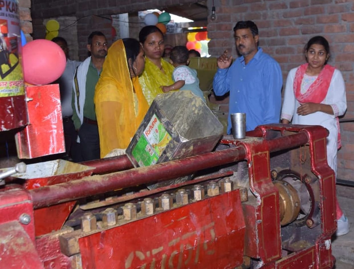 Became self-reliant by setting up a flour mill and mustard oil press
