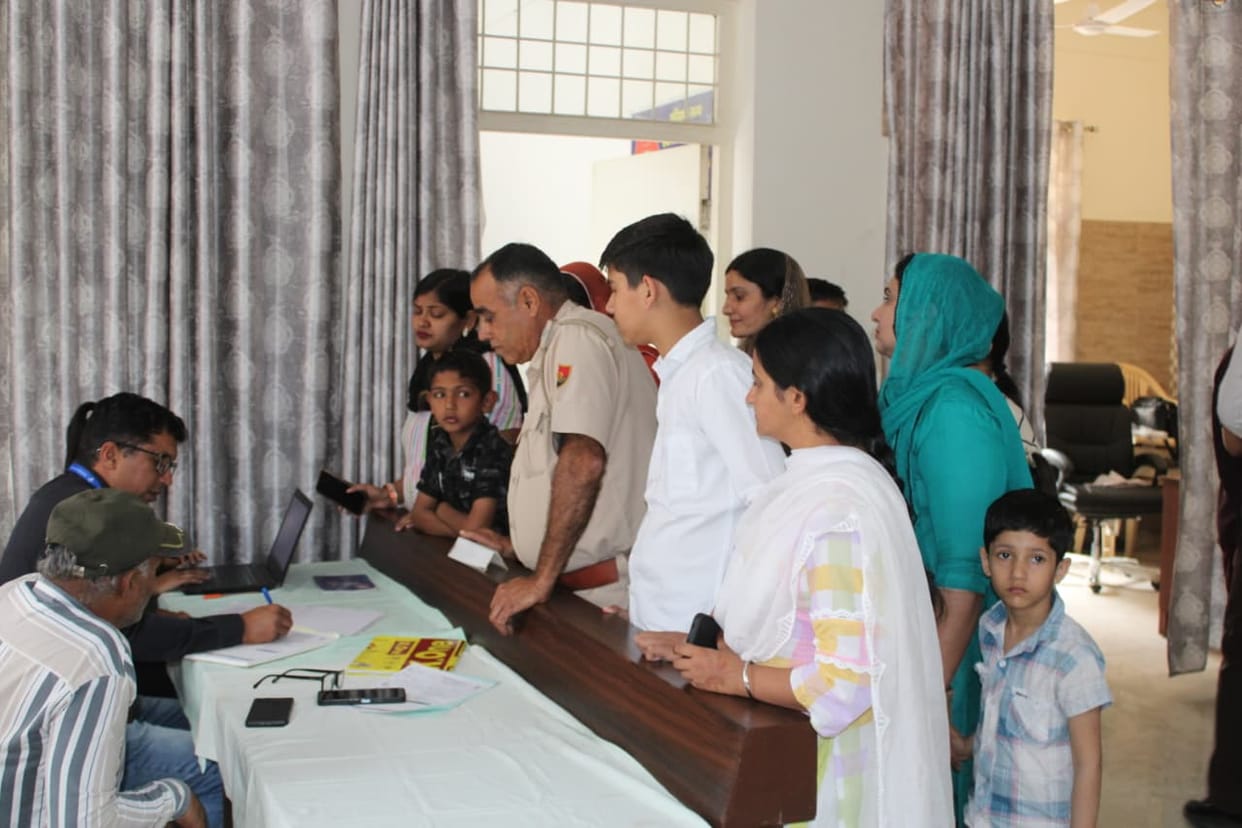 Health check-up of 265 policemen and their families was conducted at the camp
