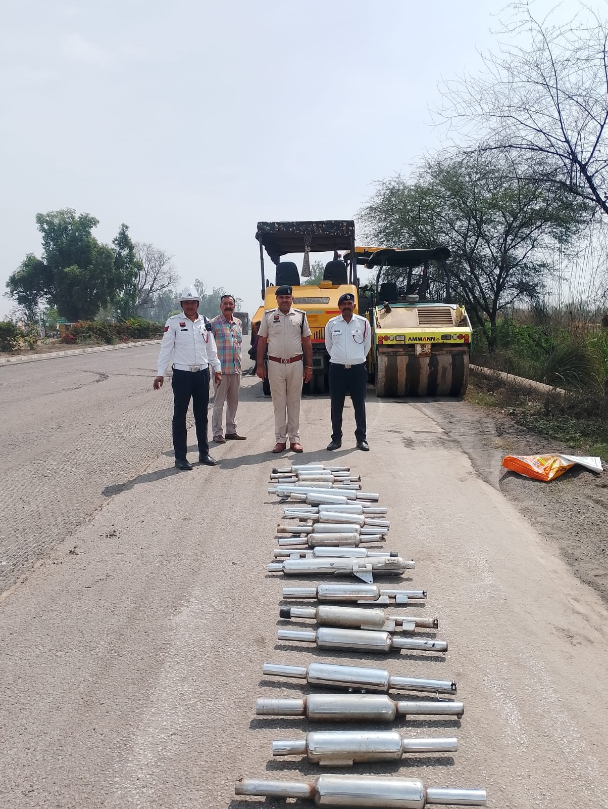 Bulldozers run on 19 seized modified silencers of Bullet