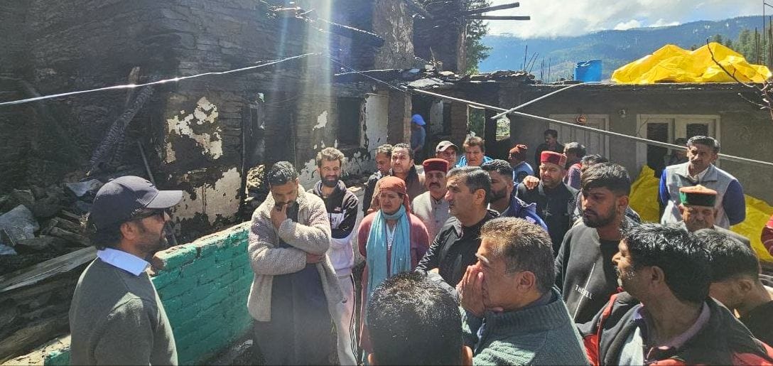 Chetan Bragta met the affected families in Deem village