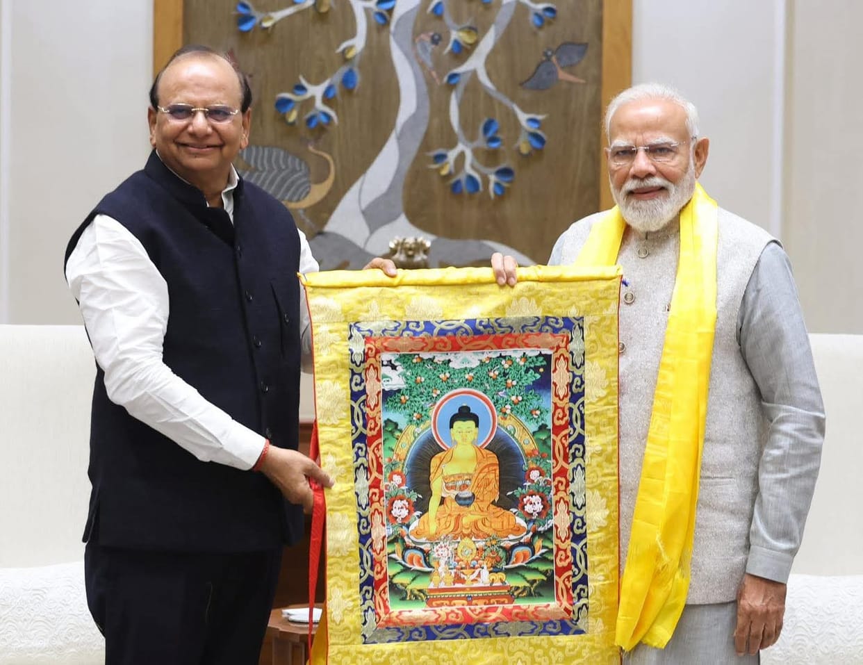Leh, LG VK Sexsena, Meet with PM, New Delhi