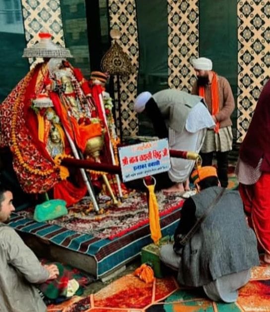 The grand chariot procession of Chavasi Nag Siddha reached Pangna in the Sutlej valley.