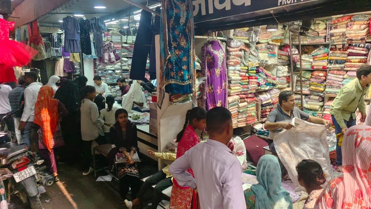 There is no women's toilet in Khaparal Bazaar