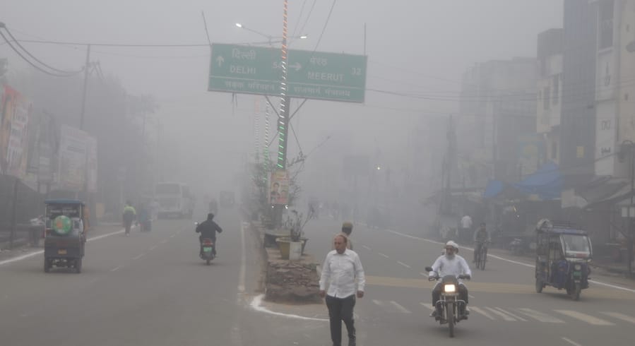 After two days of rain, the sun shone, fog persisted until late in the morning.