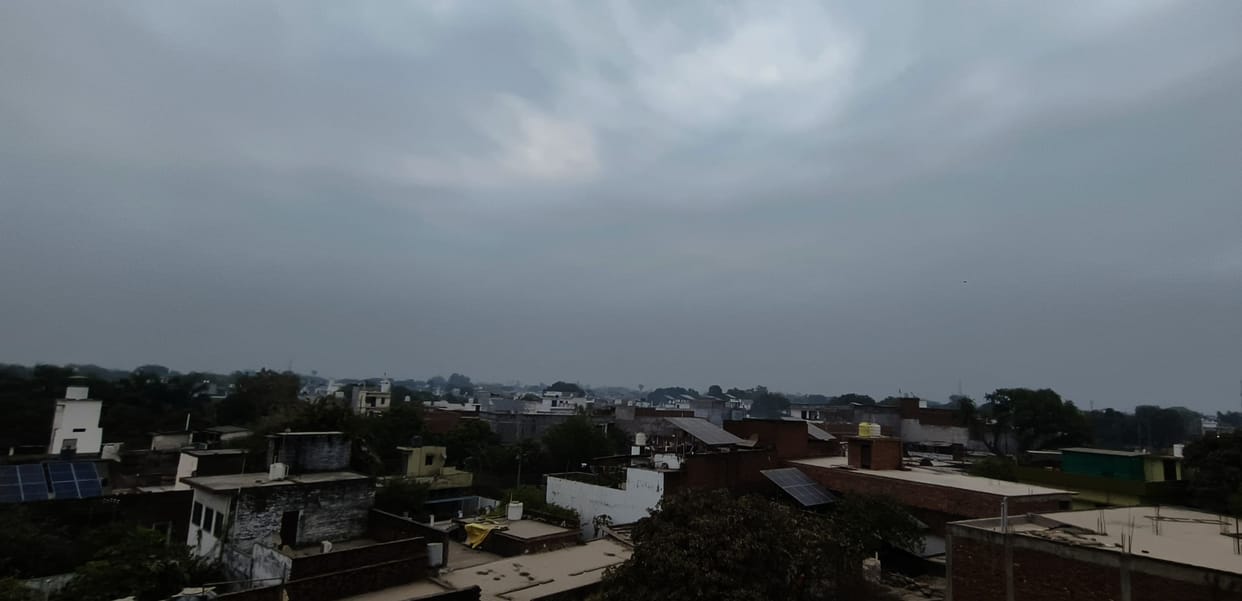 The sun hid behind the clouds, and the strong wind caused a shiver.