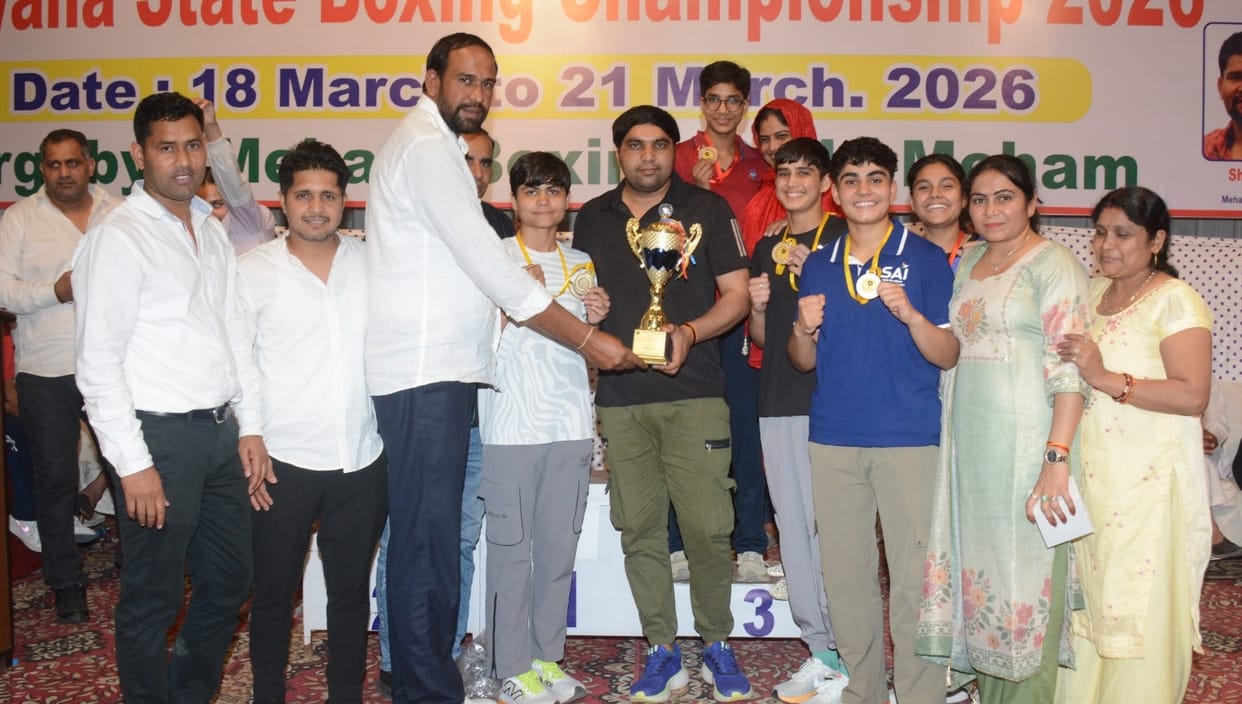 In the men's category, Sonipat was the boxing champion with 24 points, followed by Rohtak with 22 points.