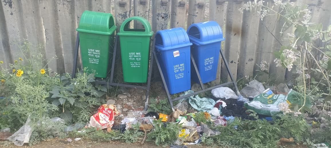 A Crisis of Cleanliness... Dustbins Damaged, Waste Being Dumped in the Open