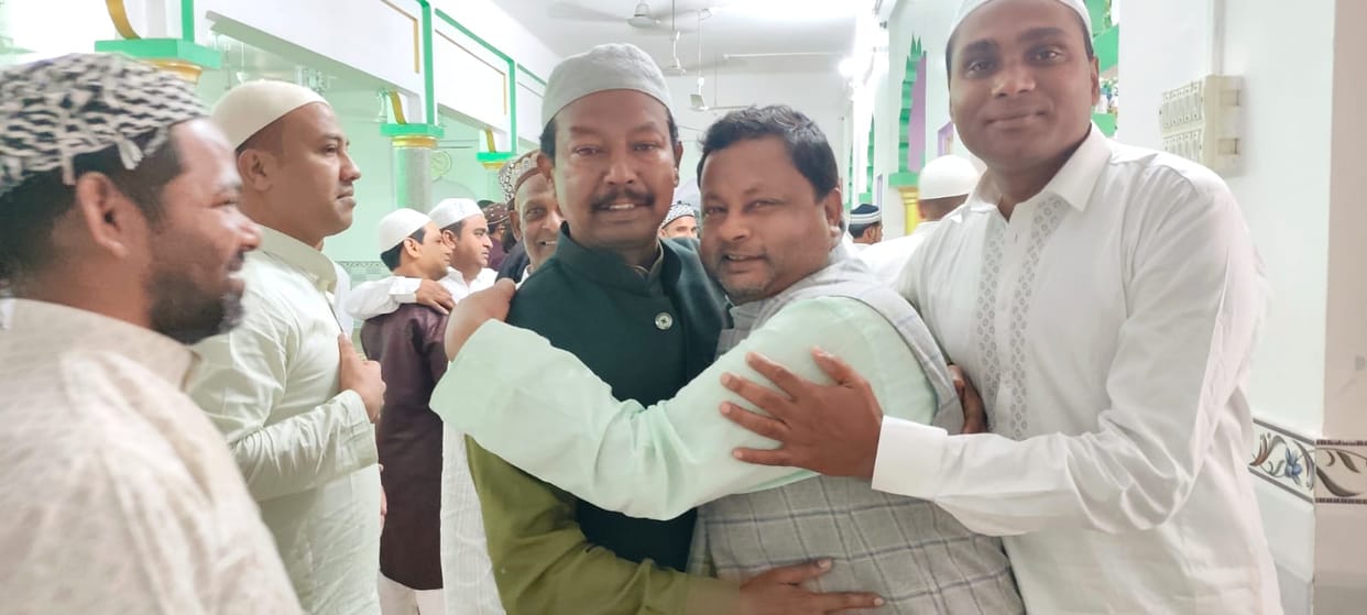 Eid Mubarak was given after offering prayers