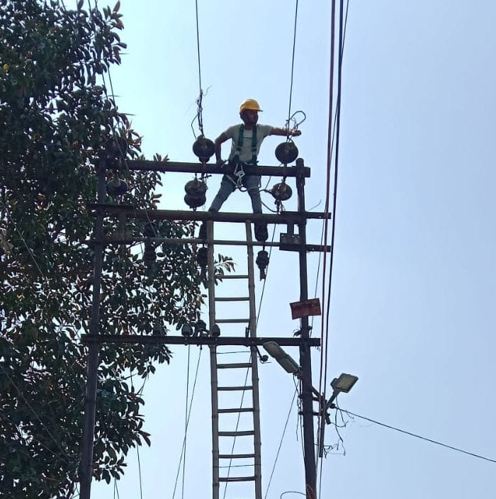 Due to tree pruning, the power supply to the substation feeders was cut off.