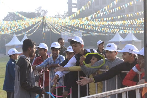 Mallakhamb is an attraction at the Fit India Carnival