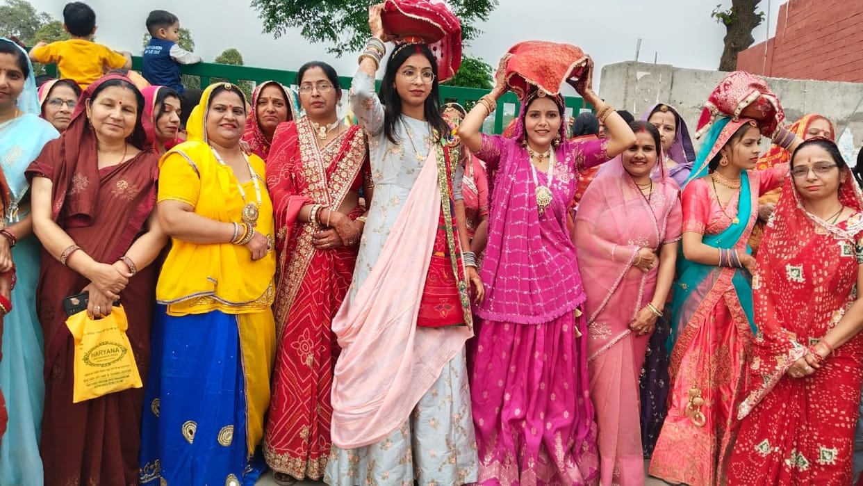 After 16 days of worship in their homes, Gangaur was bid farewell with great pomp and grandeur.