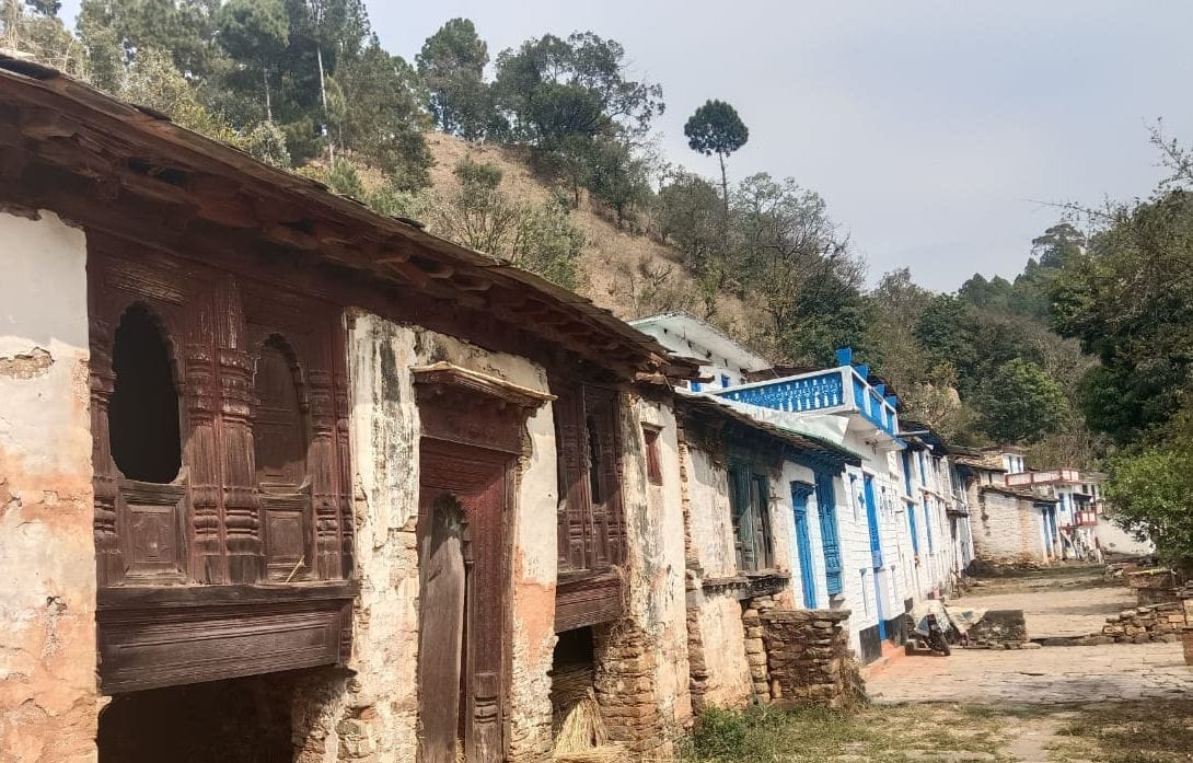 Only four families remain in the 38-household bakhli in Nargoli.