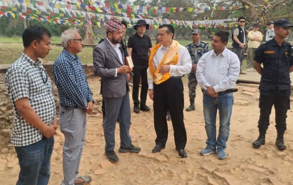 Chinese ambassador visits ancient Tilaurakot