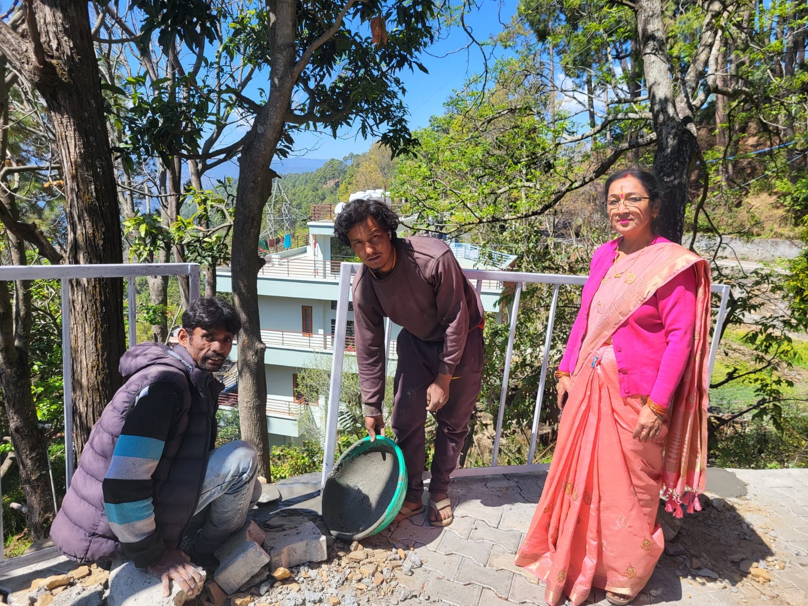 Work on installing railings at accident-prone spots on Ranidhara Road begins