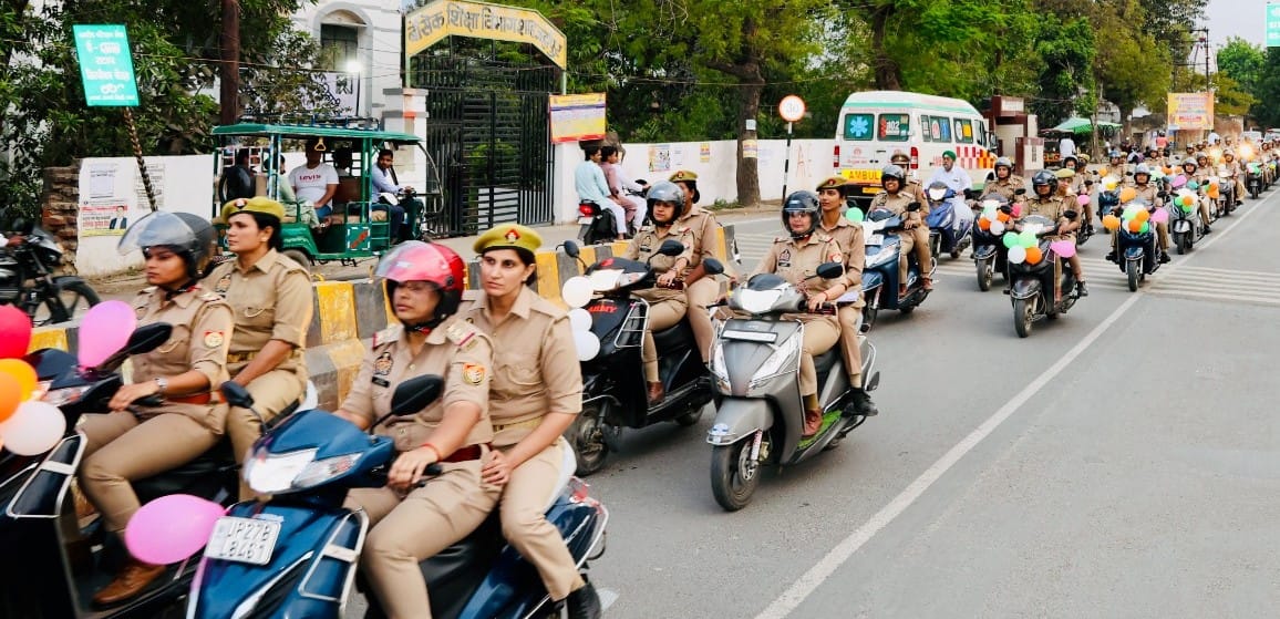 Helpline numbers were publicized through a scooter rally.