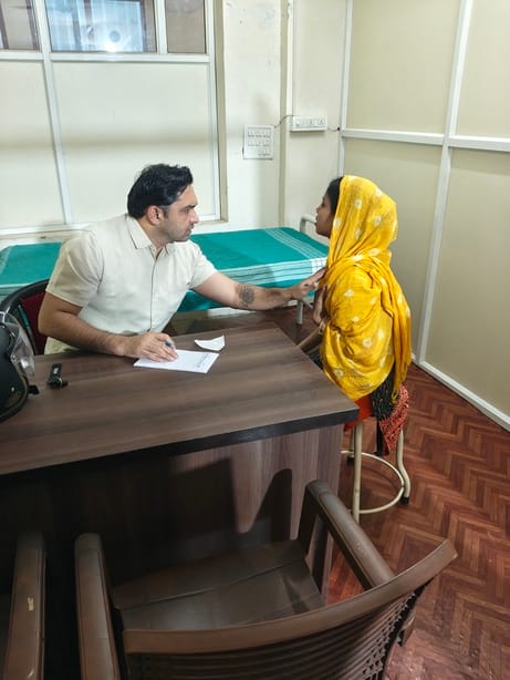 112 patients were treated in the medical camp.