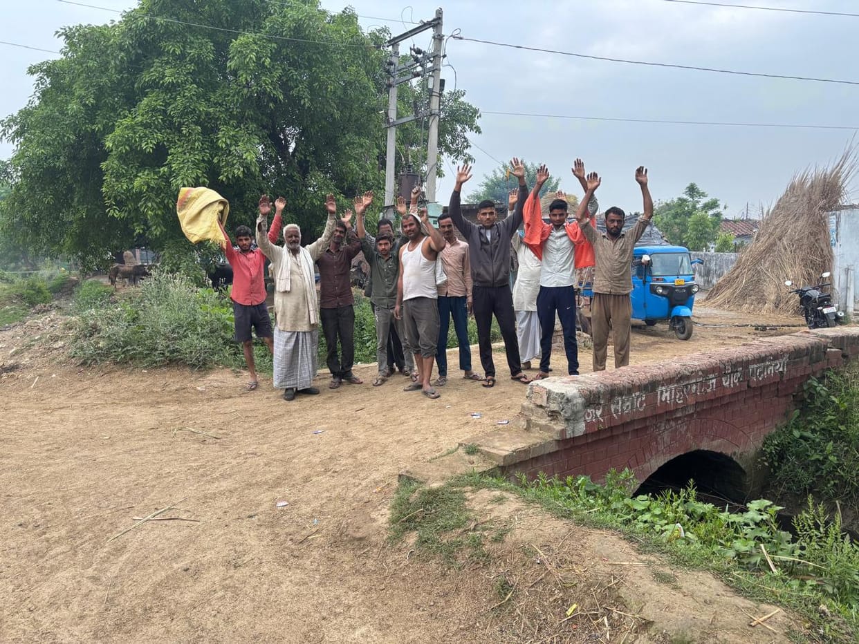 Protest Staged Over Failure to Repair Damaged Culvert