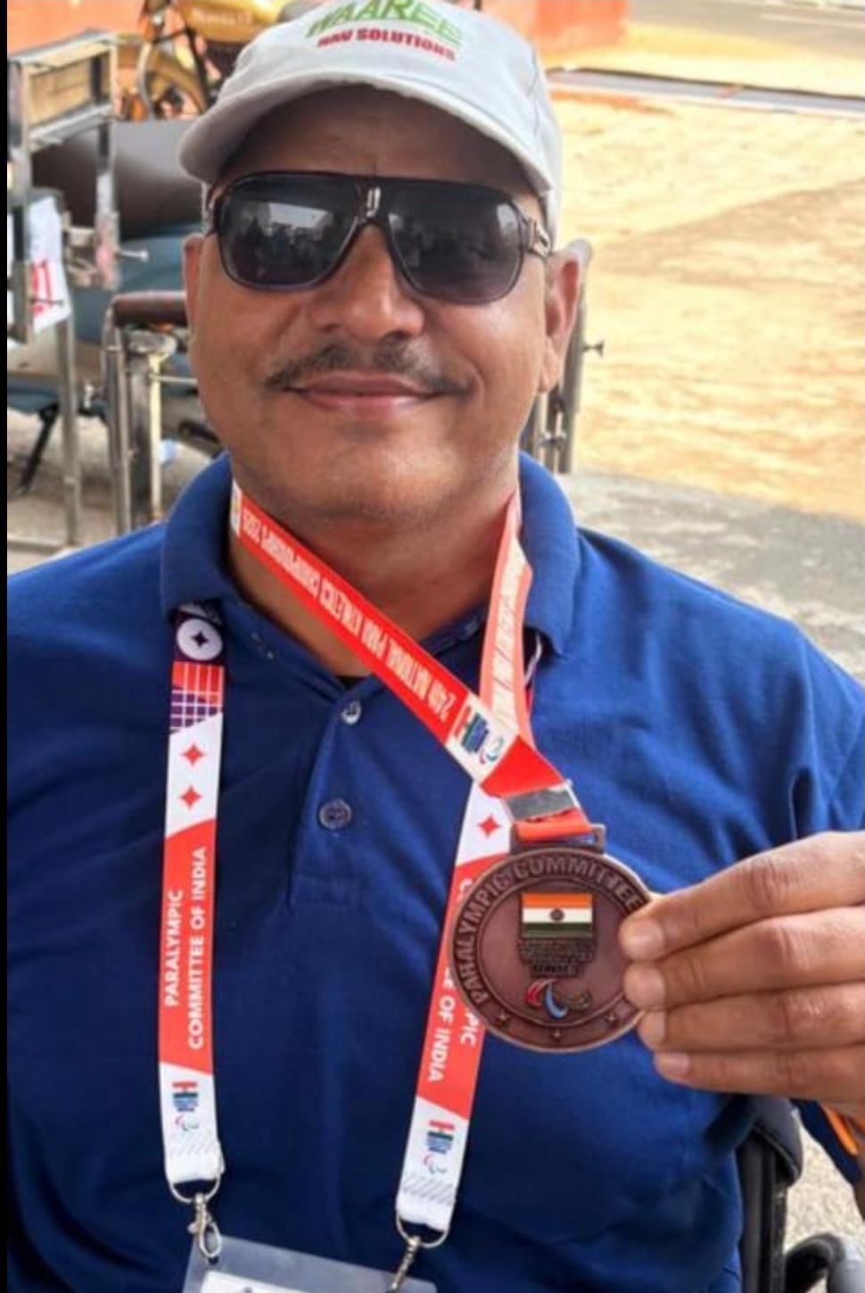 Disabled athlete Ravindra from Agra won bronze medal in National Para Athletics