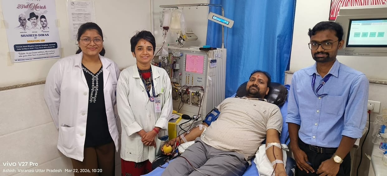Saurabh Singh became the first granulocyte donor of the district