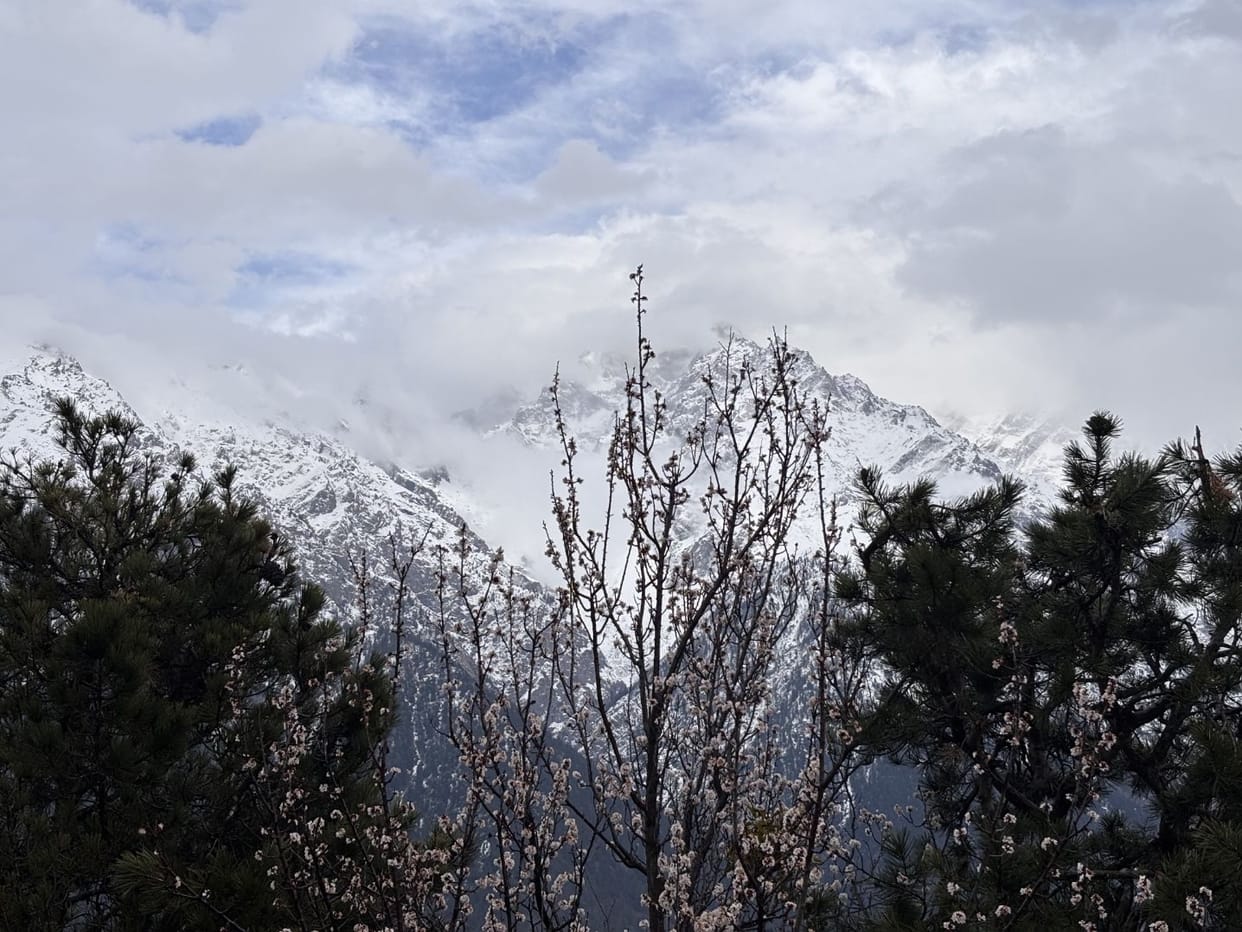 The weather has changed, with intermittent snowfall in the higher reaches