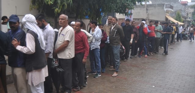 BPCL's server remained down for hours, people kept standing in line even in the rain.