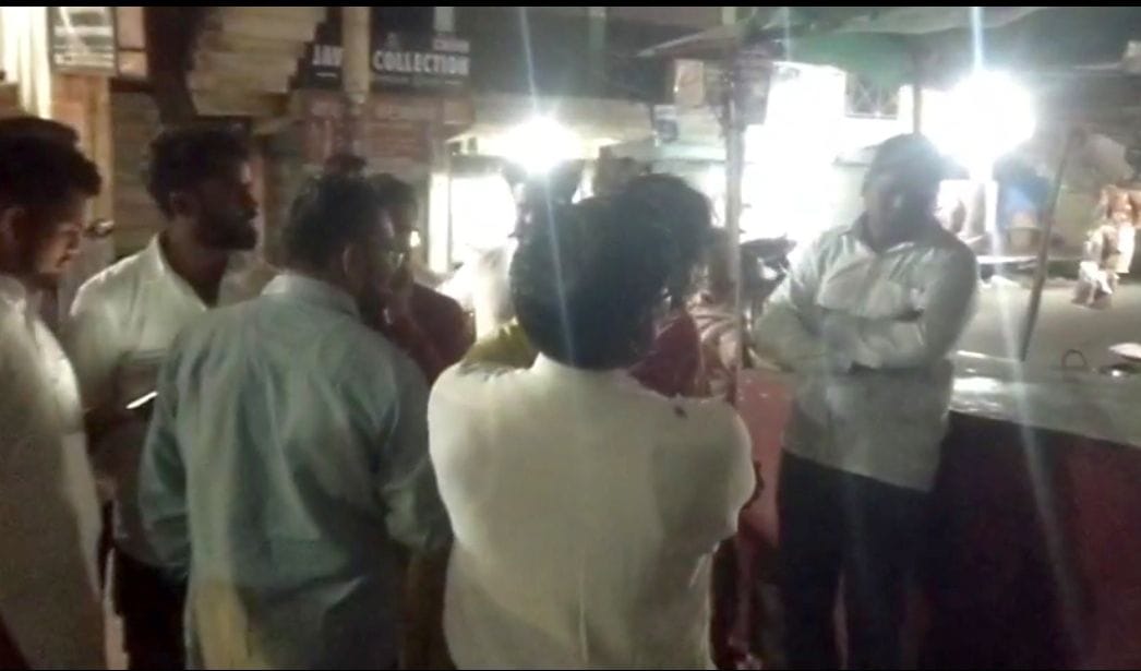 Protest against opening of beer shop in residential area