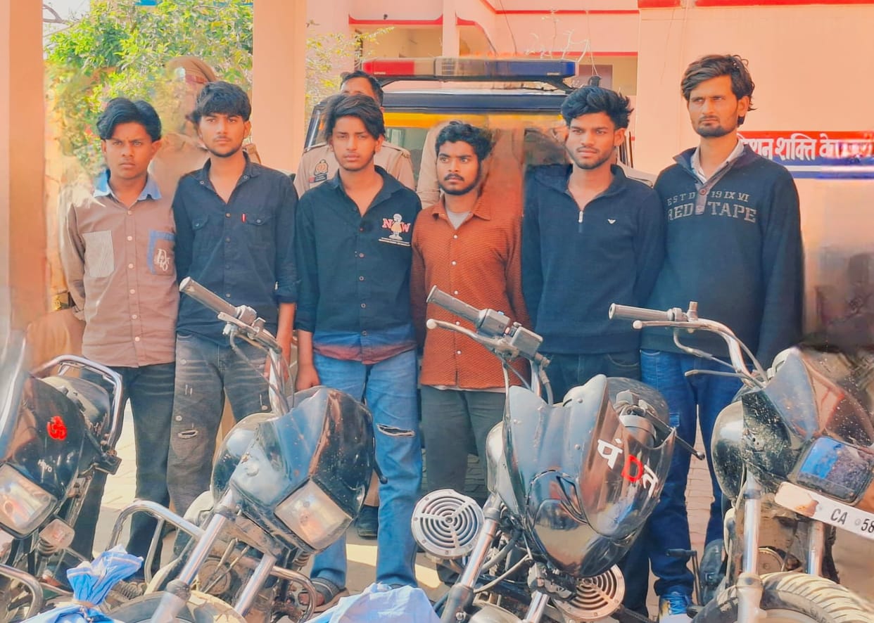 Six accused of vehicle theft gang arrested