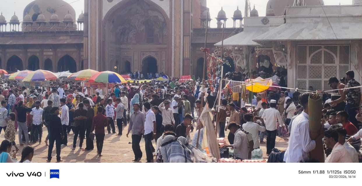 Crowds gathered in Sikri on Basi Eid