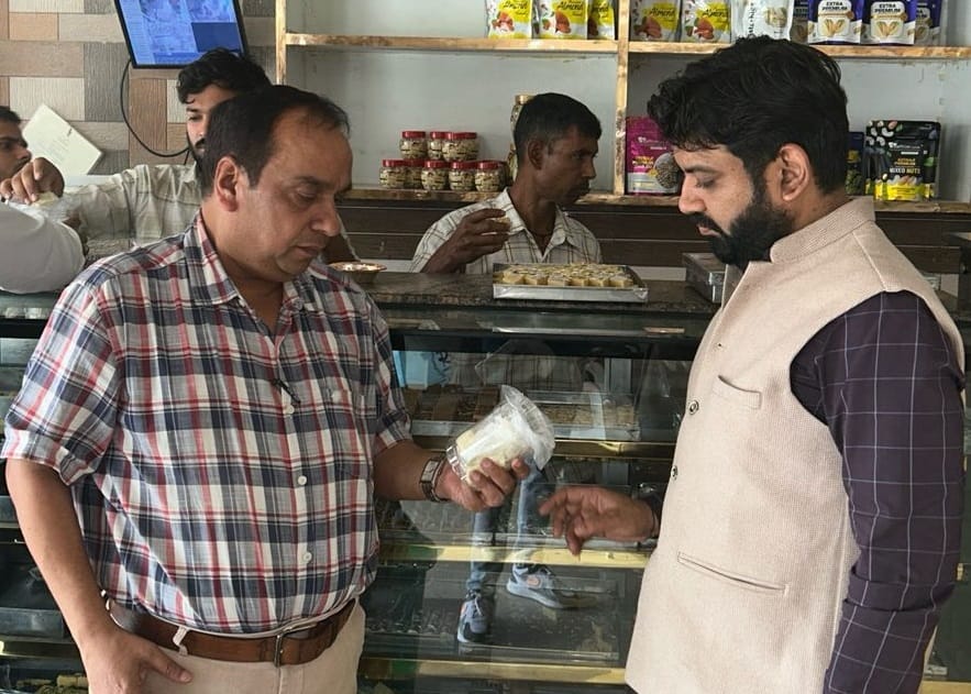 Food Safety Department took samples of Kalakand and peanuts.