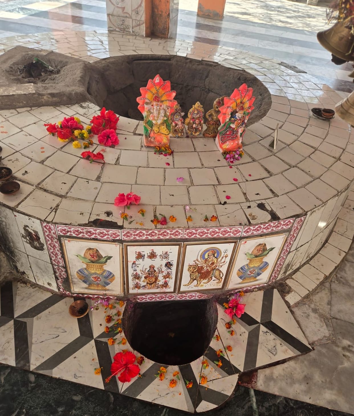 By simply placing a brick, the devotee's wishes are fulfilled.