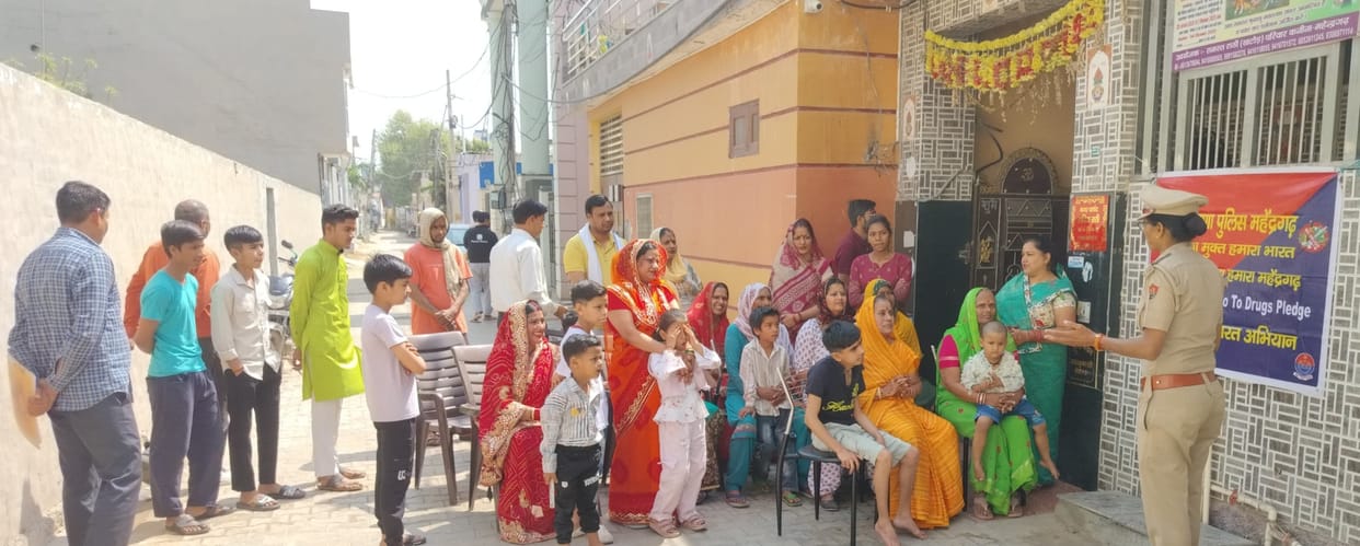 Police created awareness by running a door to door drug free campaign