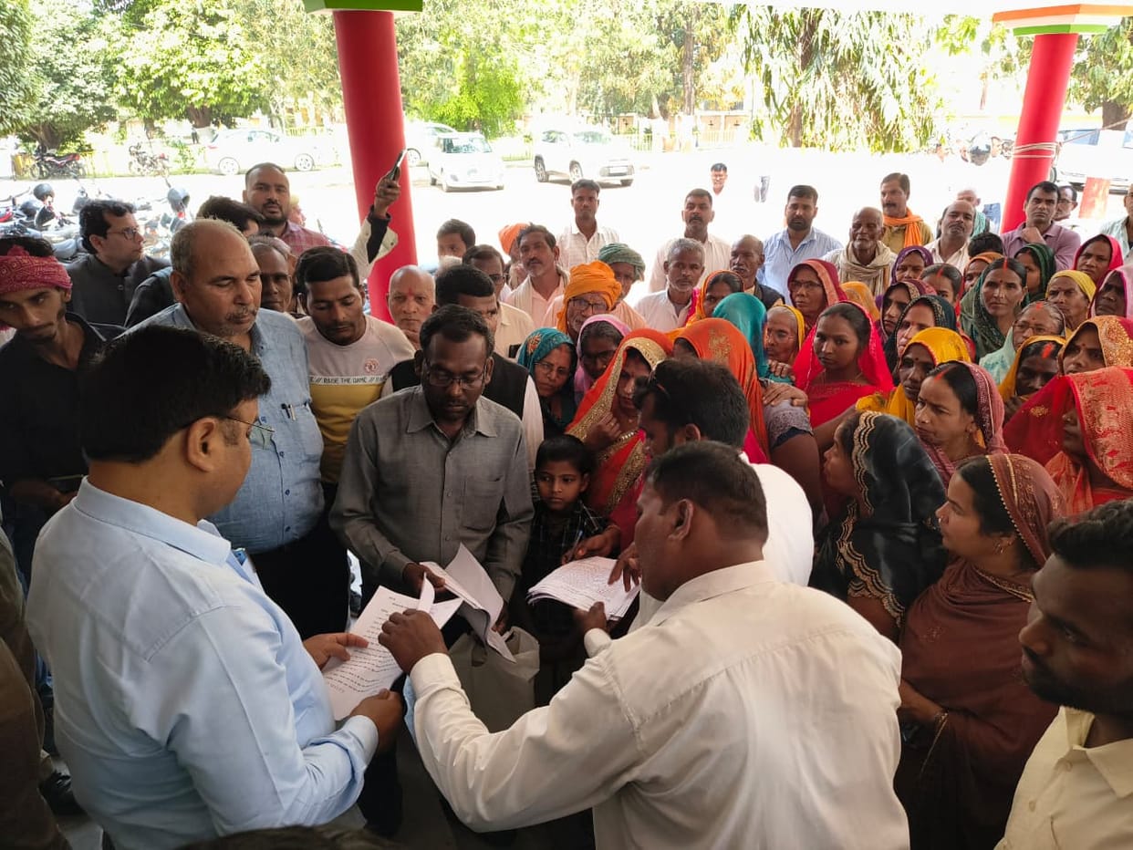 Villagers created ruckus alleging that housing benefits were being provided to ineligible people.