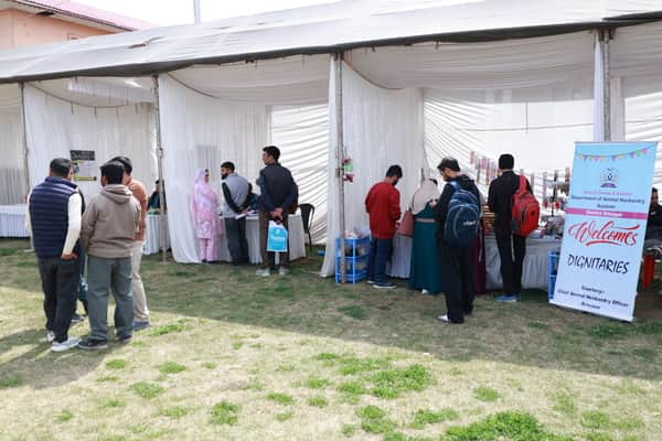 कश्मीर हाट में लगा फन फेयर। संवाद